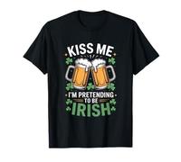 Kiss Me Im Pretending to Be Irish Funny St Patricks Beer T-Shirt