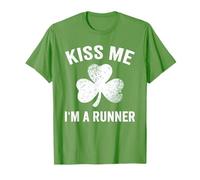Kiss Me I'm Runner St. Patrick's Day Funny Running Run T-Shirt