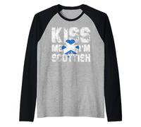 Kiss Me I'm Scottish Shirt Great Saint Patricks Day Gift Tee Raglan Baseball Tee