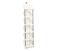 kiss me Narrow Shoe Rack, Tall Thin Shoe Rack for Small Spaces and Corner, Vertical Shoe Storage Organiser Cabinet for Closet, Living Room,Hallway, Entryway, Front Door (Six layers)