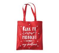 Kiss Me Now Past My Bedtime Tote Shopping Bag 10 Litres Capacity 42 x 38cm