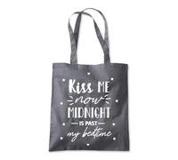 Kiss Me Now Past My Bedtime Tote Shopping Bag 10 Litres Capacity 42 x 38cm