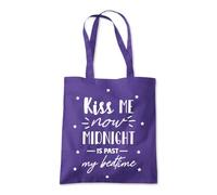 Kiss Me Now Past My Bedtime Tote Shopping Bag 10 Litres Capacity 42 x 38cm