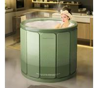 kiss me Portable Bath for Adults,65 * 70cm Foldable Bath Tub Adult,Ice Bath Tub and Hot Bath,Folding Bathtub with Thickened Insulation Layer,Freestanding Soaking Bathtub for Outdoor or Bathroom