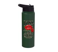 Kiss Me Quick Lips Rose Stainless Steel Insulated Water Bottle