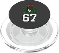 Kiss Me Under the 67 Mistletoe, Funny Boys Christmas Meme PopSockets PopGrip for MagSafe