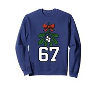 Kiss Me Under the 67 Mistletoe, Funny Boys Christmas Meme Sweatshirt