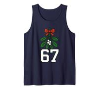 Kiss Me Under The 67 Mistletoe, Funny Boys Christmas Meme Tank Top