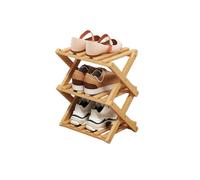 kiss me Vertical Shoe Rack,Portable Folding Shoe Storage Rack, Easy Assembly Vertical Folding Wooden Shoe Racks Storage For Small Spaces, Corridors, Bedrooms Living Room Corner (3 Tier primary colors)