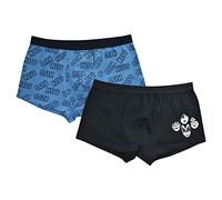 KISS Men's Boxer Shorts, Pack of 2, Black / Blue, Men's Underwear