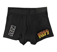 KISS Men's Classic Band Logo Boxer Shorts in Black | Size: 2XL Kiss Black 2XL