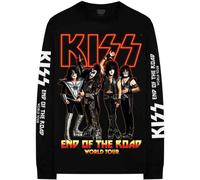 KISS Men's End Of The Road Tour Long-Sleeved T-Shirt in Black | Size: Large Kiss Black L