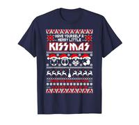 KISS - Merry Little Kissmas T-Shirt, Men, Navy Blue, 3X-Large