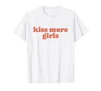 Kiss More Girls Cute Funny LGBTQ Pride Queer Identity T-Shirt