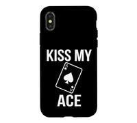 Kiss My Ace Poker Card Game Player Humor Case for iPhone X/XS