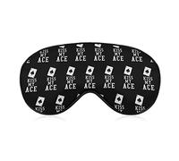 Kiss My Ace Poker Casino Sleep Mask Night Cover Eye for Women Men BlockLight for Airplane Travel Nap Adjustable Strap