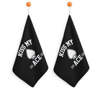 Kiss My Ace Poker Microfiber Kitchen Towels Absorbent Hand Towels for Bath