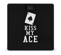 Kiss My Aces Poker Casino Digital Bathroom Scale for Body Weight LCD Display Tempered Glass Weighing Scales