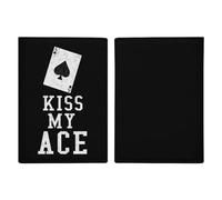 Kiss My Aces Poker Casino Travel Passport Wallet Credit Card Holder Cover Case Protector