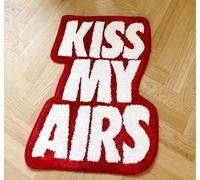 Kiss My Airs Tufted Rug, 70x55cm, White and Red