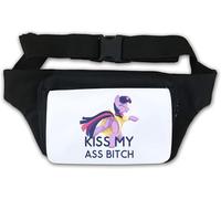 Kiss My Ass Btch Art Waist Bag Fanny Pack White