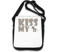 Kiss My Ass Funny Grey Graphic Shoulder Bag White