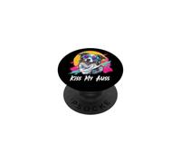 Kiss My Auss 80s 90s Blue Merle Australian Shepherd Lover PopSockets Adhesive PopGrip