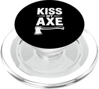 Kiss My Axe Funny Lumberjack PopSockets PopGrip for MagSafe