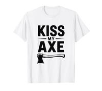 Kiss My Axe Funny Lumberjack T-Shirt