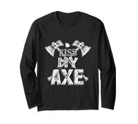 KISS My Axe Rugged Typography Long Sleeve T-Shirt