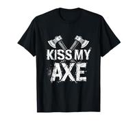 KISS My Axe Rugged Typography T-Shirt