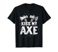 KISS My Axe Rugged Typography T-Shirt