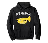 KISS MY BRASS - Marching Band/Funny Marching Baritone Pullover Hoodie