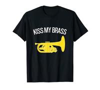 KISS MY BRASS, Marching Band, Funny Marching Mellophone T-Shirt