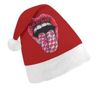 Kiss My Bricks Christmas Hat with Pom-Pom Unsiex Classic Fit Xmas Beanie Cap Headwear Party Gifts