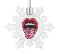 Kiss My Bricks Christmas Snowflake Pendant