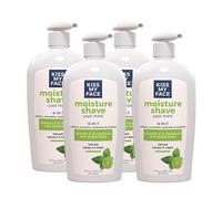 Kiss My Face 4-in-1 Moisture Shave, Cool Mint 11 oz (Pack of 4)