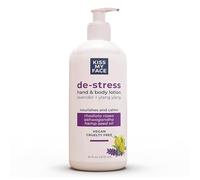 Kiss My Face De-Stress Hand & Body Lotion Lavender + Ylang Ylang - Cruelty-Free and Vegan Lotion for Dry Skin - 16 oz Pump Bottle (Lavender & Ylang Ylang, Pack of 1)