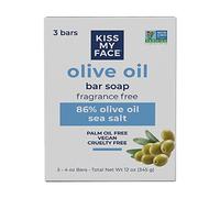 Kiss My Face Naked Pure Olive Oil Moisturizing Bar Soap, 4ounce, 3 Count