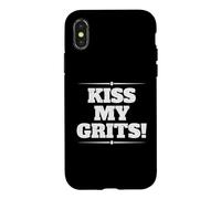 Kiss My Grits Funny Southern Saying Humor Sarcastic Slang Case for iPhone X/XS