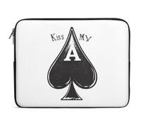 Kiss My Poker Card Spades Laptop Case Sleeve Bag 10inch Durable Shockproof Protective Computer Carrying Cover Briefcase