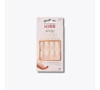 KISS Salon Acrylic French Nude Collection, Leilani, Medium Length Nude Fake Nails, Includes 28 False Nails, Nail Glue, Nail File, and Manicure Stick