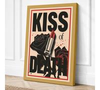 Kiss of Death Vintage Canvas Wall Art Print 24x16 Inch (61 x 41 cm)