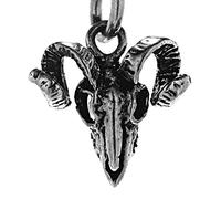 Kiss of Leather Aries Head Pendant 925 Sterling Silver No. 81, Sterling Silver, No Gemstone