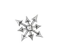 Kiss of Leather Chaos Star Pendant 925 Sterling Silver No. 59
