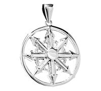 Kiss of Leather ED.77 Stainless Steel Chaos Star Pendant, Plastic