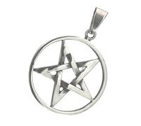 Kiss of Leather Large Pentagram Pendant Stainless Steel No.135