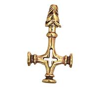 Kiss of Leather Large Wolf Cross Pendant Bronze No. 72