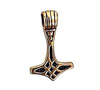 Kiss of Leather Petite Thor's Hammer Pendant Bronze with Cotton Cord