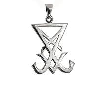 Kiss of Leather Seal of the Lucifer Pendant 925 Silver Si. 422, Silver
